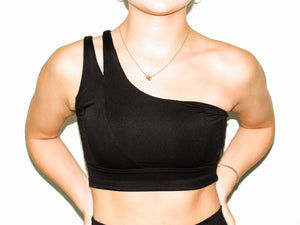 LILIBETH ONE SHOULDER SPORTSBRA